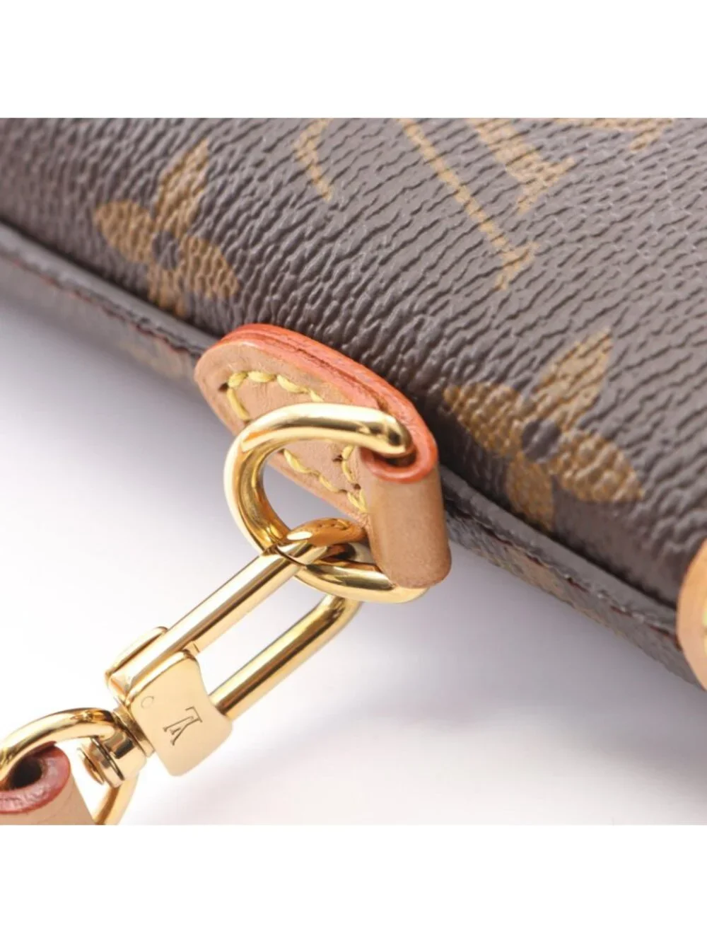 Louis Vuitton Shoulder Bag Fold Pouch Canvas Leather